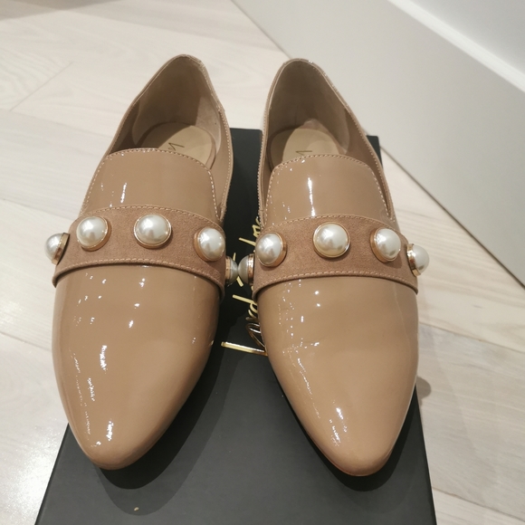 Lord and taylor leather loafers with Faux pearl - Picture 3 of 5